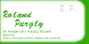 roland purgly business card